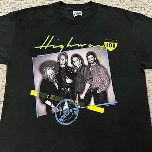'88 Vintage Highway 101 Graphic Black T-Shirt